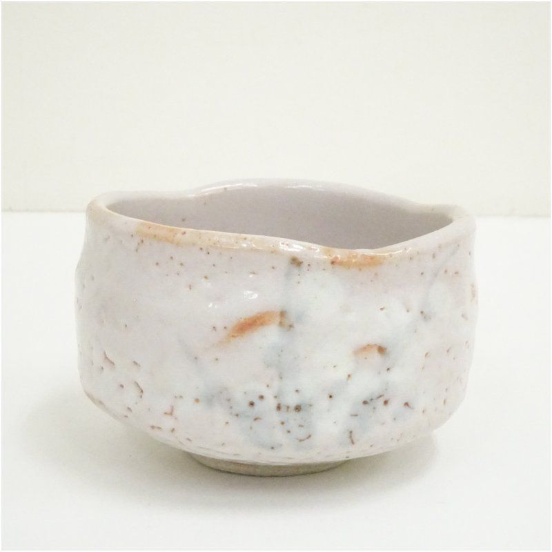 美濃焼 秀山窯造 志野茶碗（共箱） 茶道 抹茶 おしゃれ 抹茶茶碗 抹茶