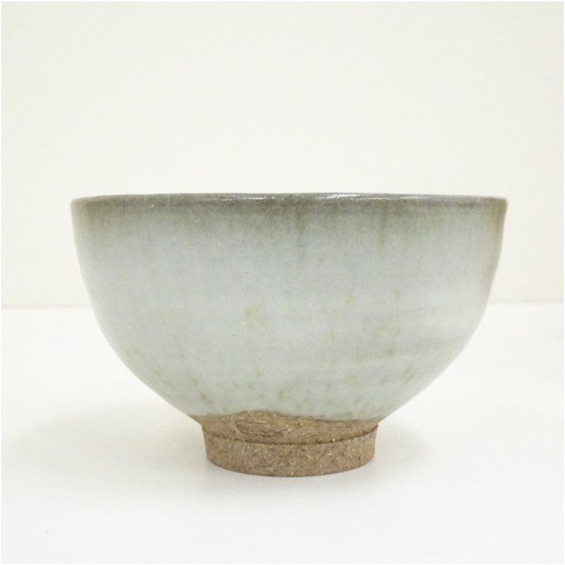 平清水焼 青龍窯造 残雪茶碗（共箱） 茶道 抹茶 おしゃれ 抹茶茶碗