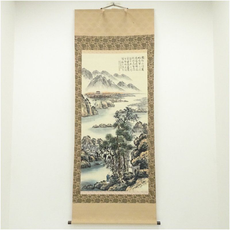 4 近代作家/計錚/表具/肉筆/色彩/山水 4 近代作家/計錚/表具/肉筆/