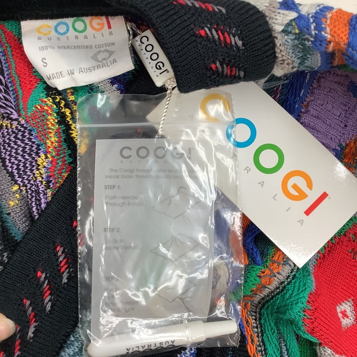 ♪♪coogi クージー 未使用 タグ付き 3Dニット カーディガン SIZE S