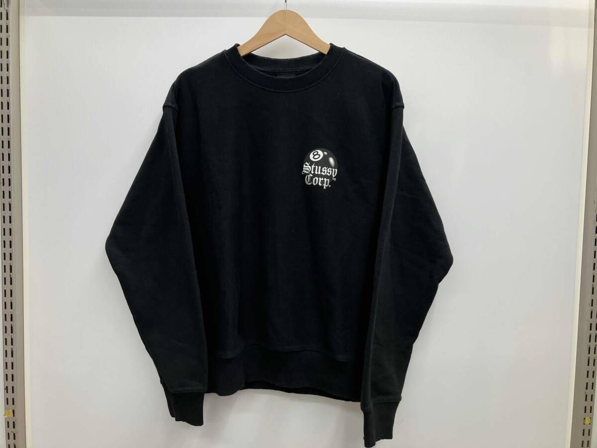 STUSSY 8 BALL CREW ステューシー スウェット ブラック M STUSSY（ステューシー）の「8 Ball Crew（スウェット）」 - WEAR