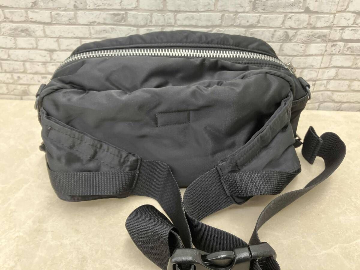 美品　PORTER タンカー ナイロンウエストバッグ ブラック2WAY 極美品】PORTER タンカー 2way ウエストバッグ ナイロン ブラック