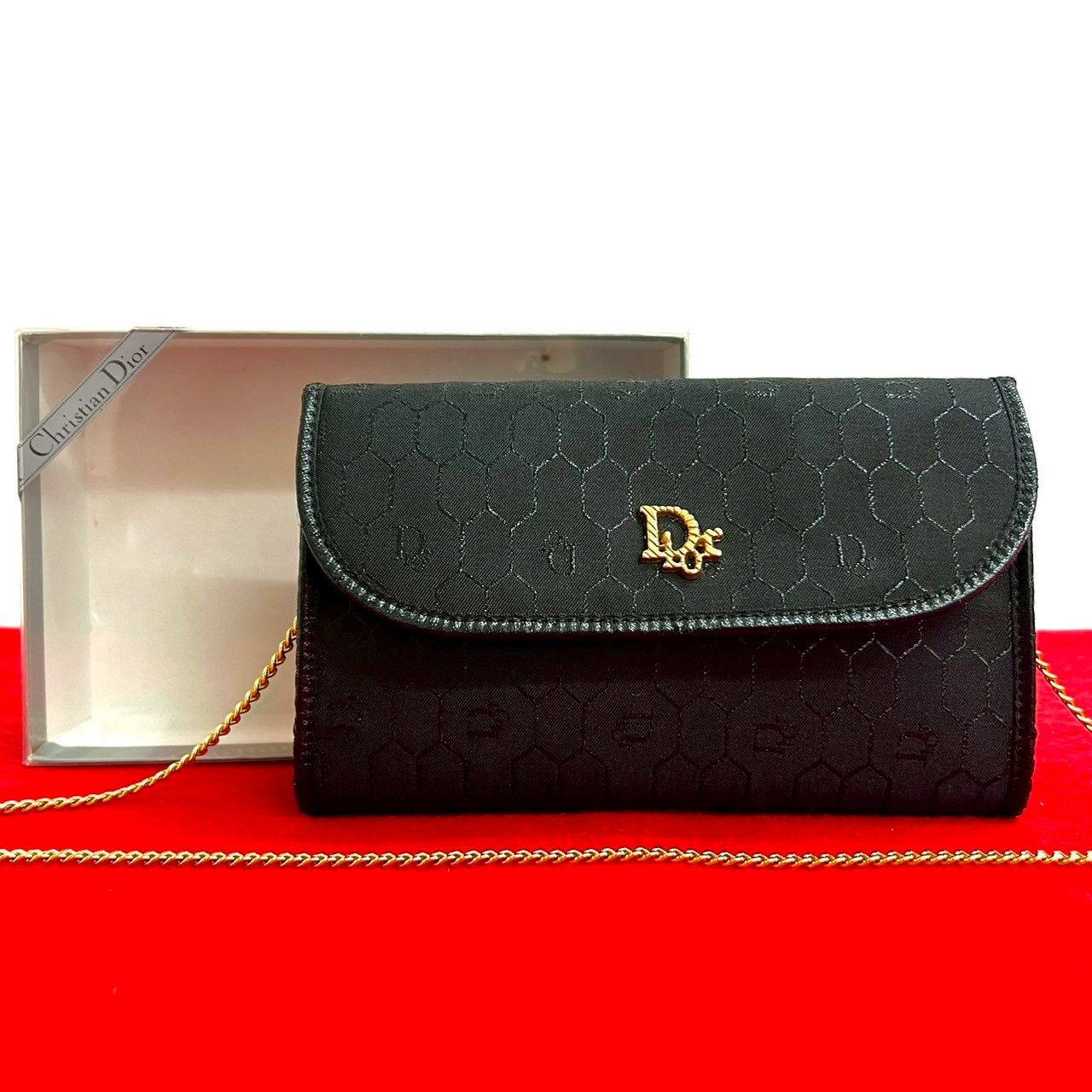 未使用保管品 箱付 Christian Dior クリスチャンディオール ロゴ 金具