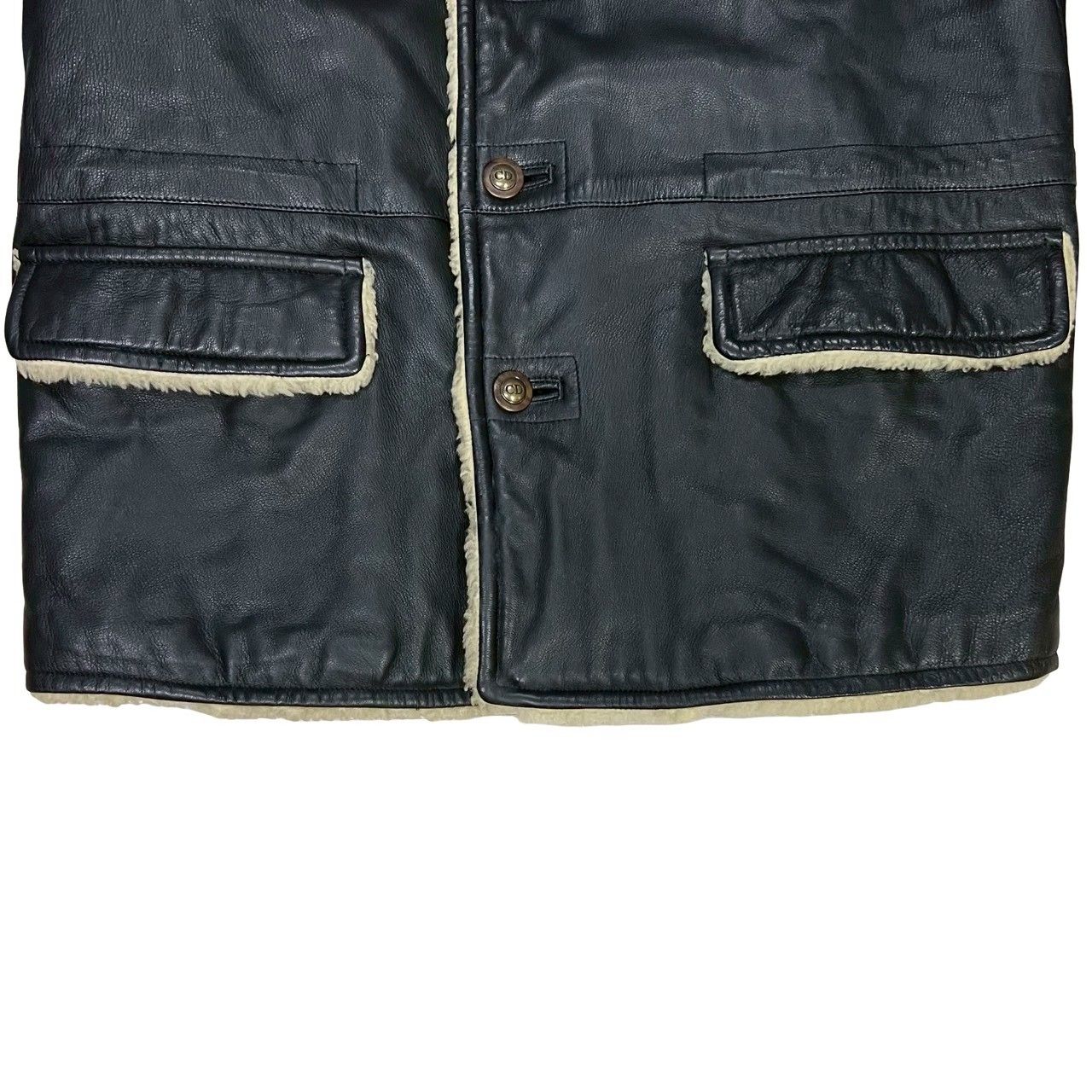 極 美品 Christian Dior クリスチャンディオール レザー ムートン