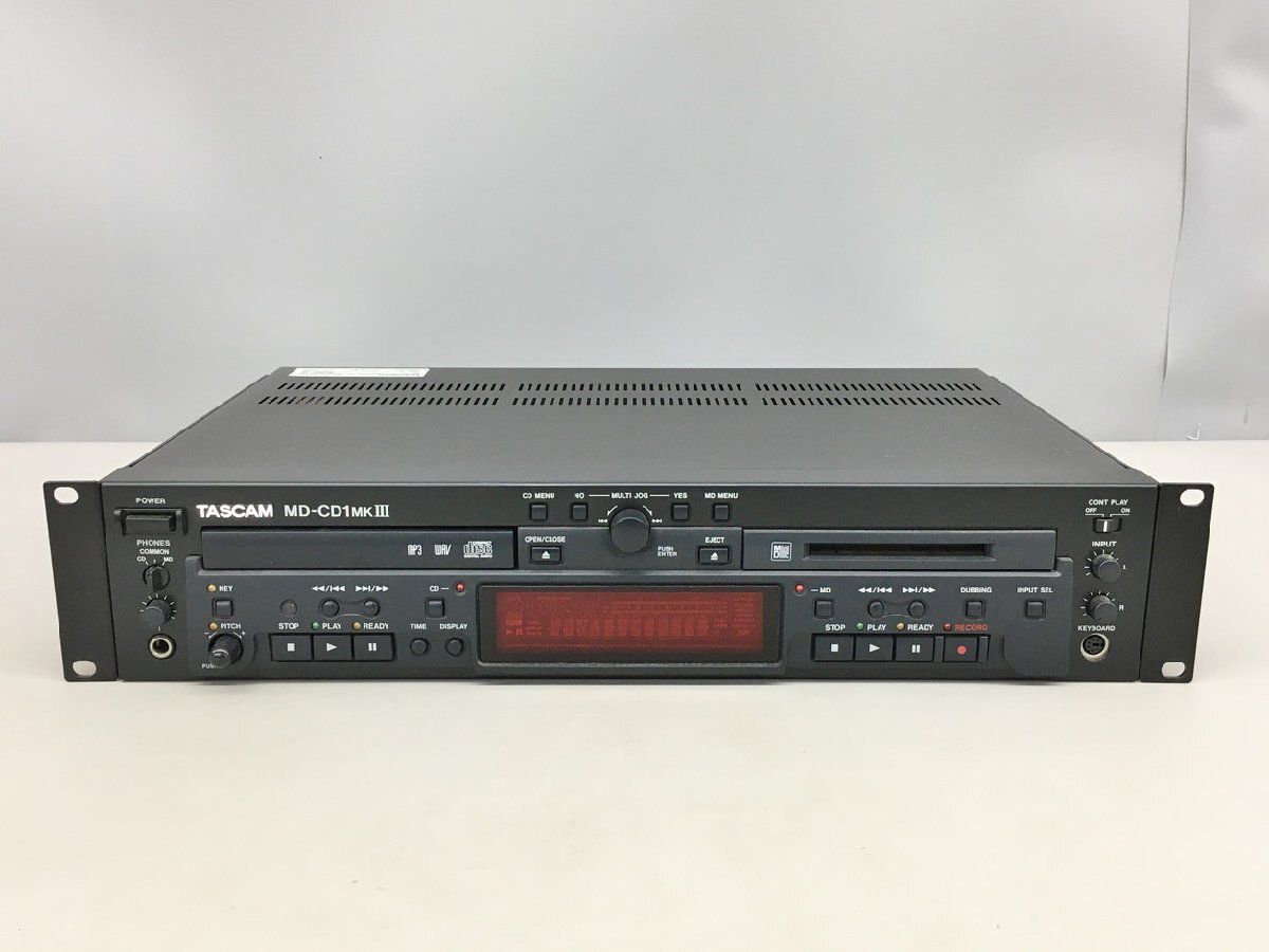 CD/MDコンビデッキ MD-CD1 MKⅢ タスカム TASCAM 2012年製 リモコン