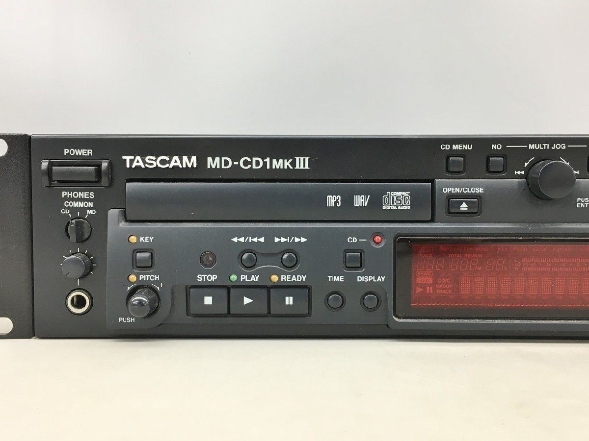 CD/MDコンビデッキ MD-CD1 MKⅢ タスカム TASCAM 2012年製 リモコン