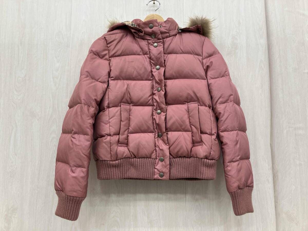 BURBERRY BLUE LABEL ダウンジャケット ピンク バーバリーブルー