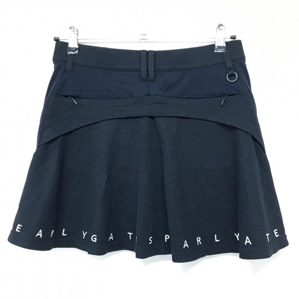超美品】パーリーゲイツ スカート ダークネイビー 地模様 裏地付 後ろ