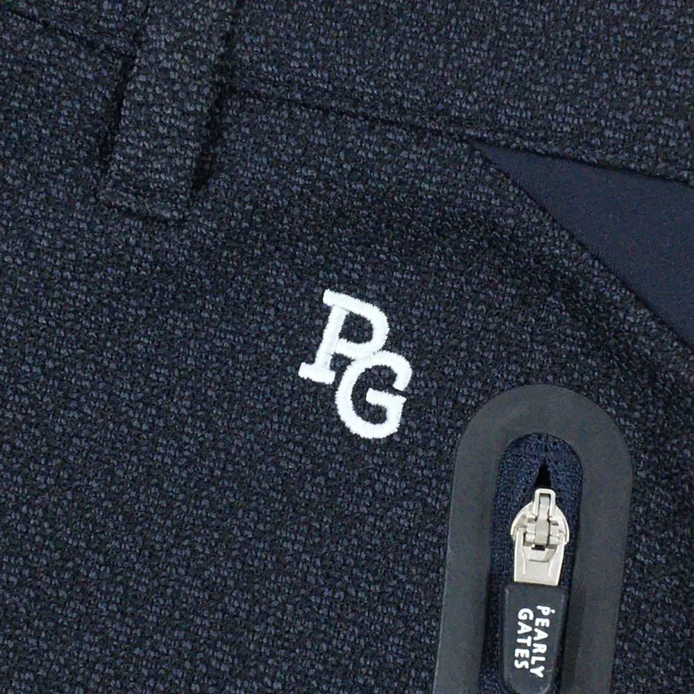 超美品】パーリーゲイツ スカート ダークネイビー 地模様 裏地付 後ろ