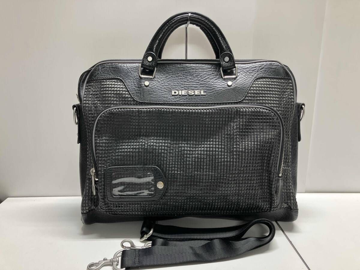 DIESEL（ディーゼル）レザーメッシュ2WAYビジネスバッグ ショルダー 