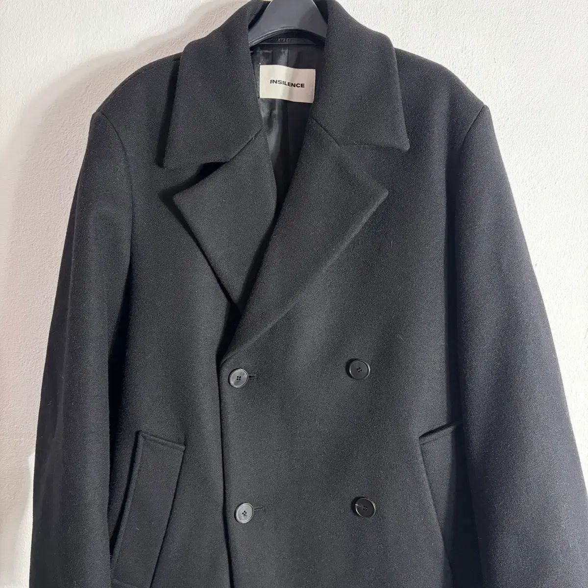 INSILENCE ブラックロングコート MUSINSA公式 | INSILENCE カシミアダブルロングコートBLACK
