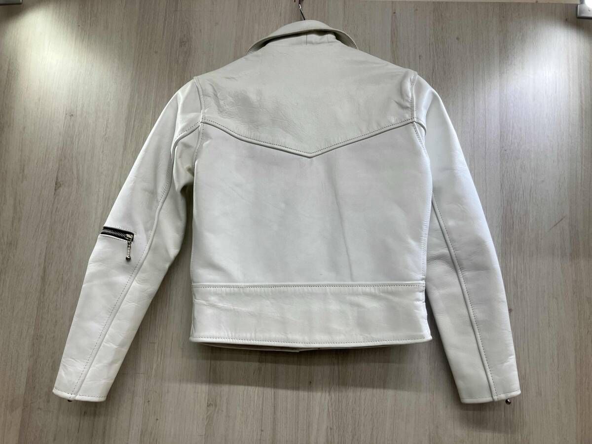 通年 HORN WORKS ホーンワークス ダブルライダース レザー 裏地赤