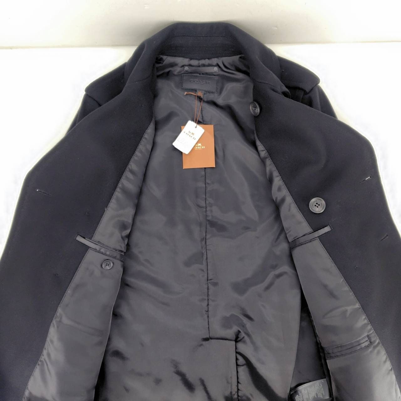 COACH ダークグレー ピーコート Sサイズ COACH ダークグレー ピーコート Sサイズ COACH ダークグレー