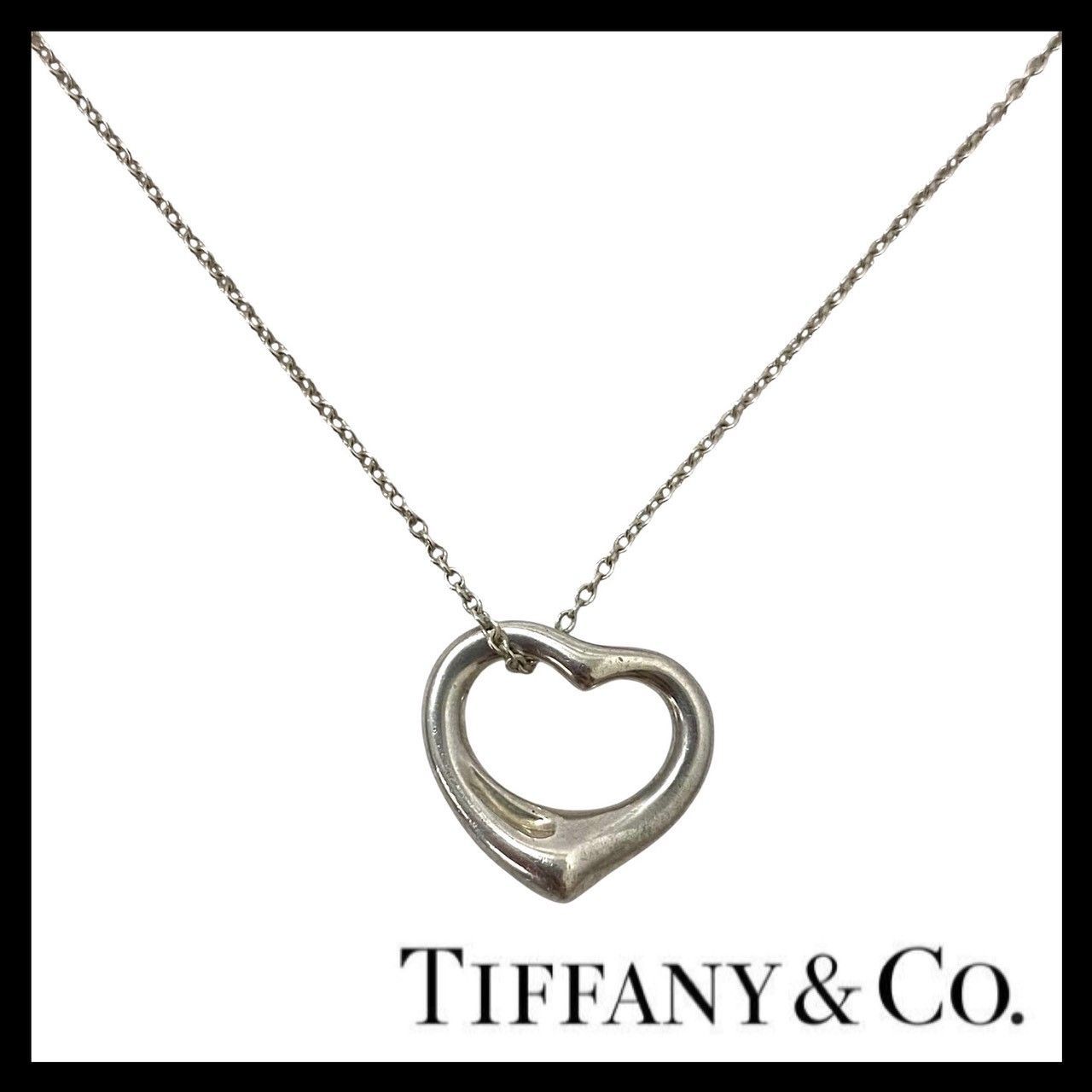 Y【TIFFANY&Co.】オープンハートネックレス ELSA PERETTI/エルサ