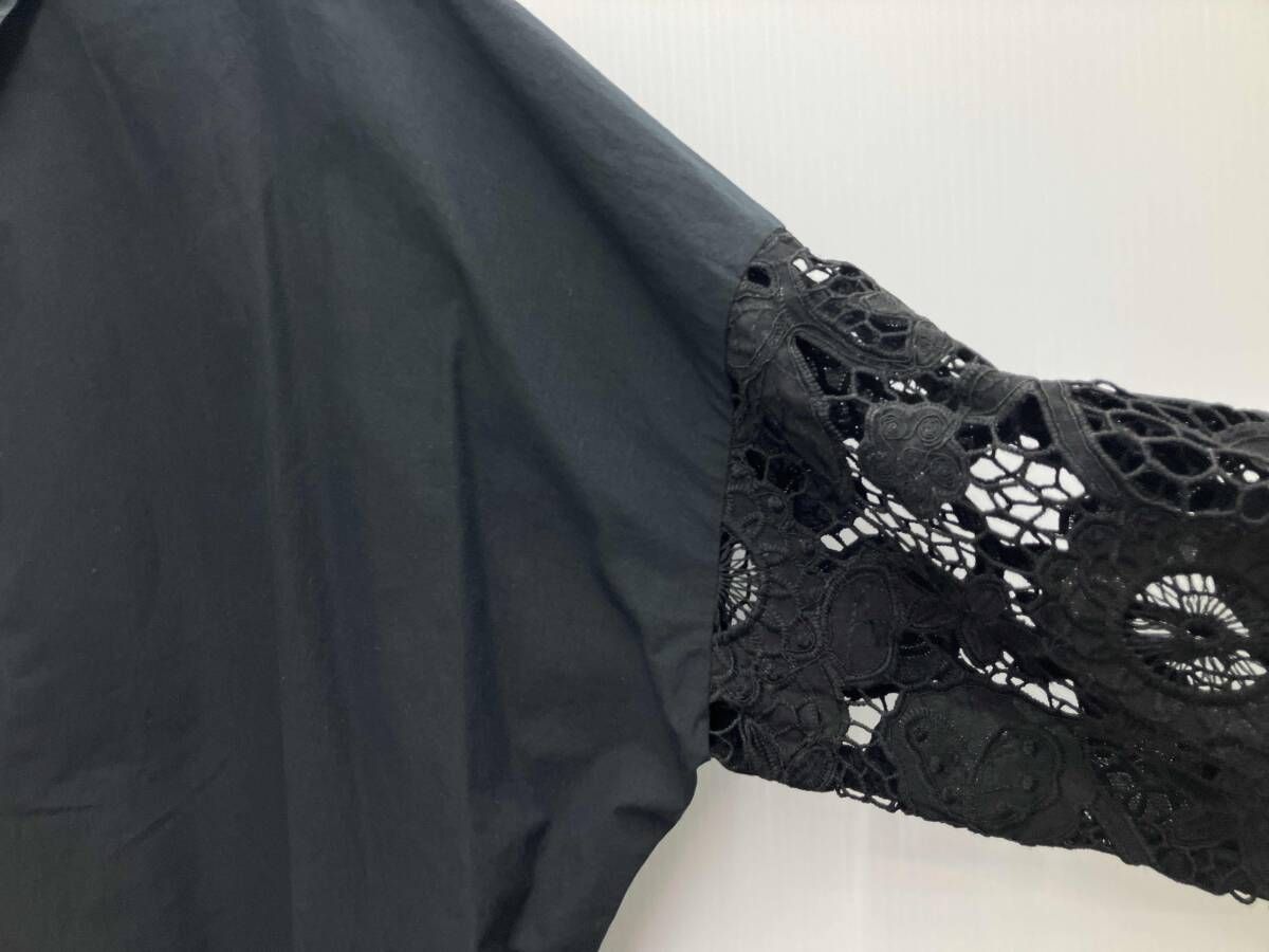 BEARDSLEY ビアズリー 22AW 袖レース切り替えシャツ 長袖 比翼ボタン 