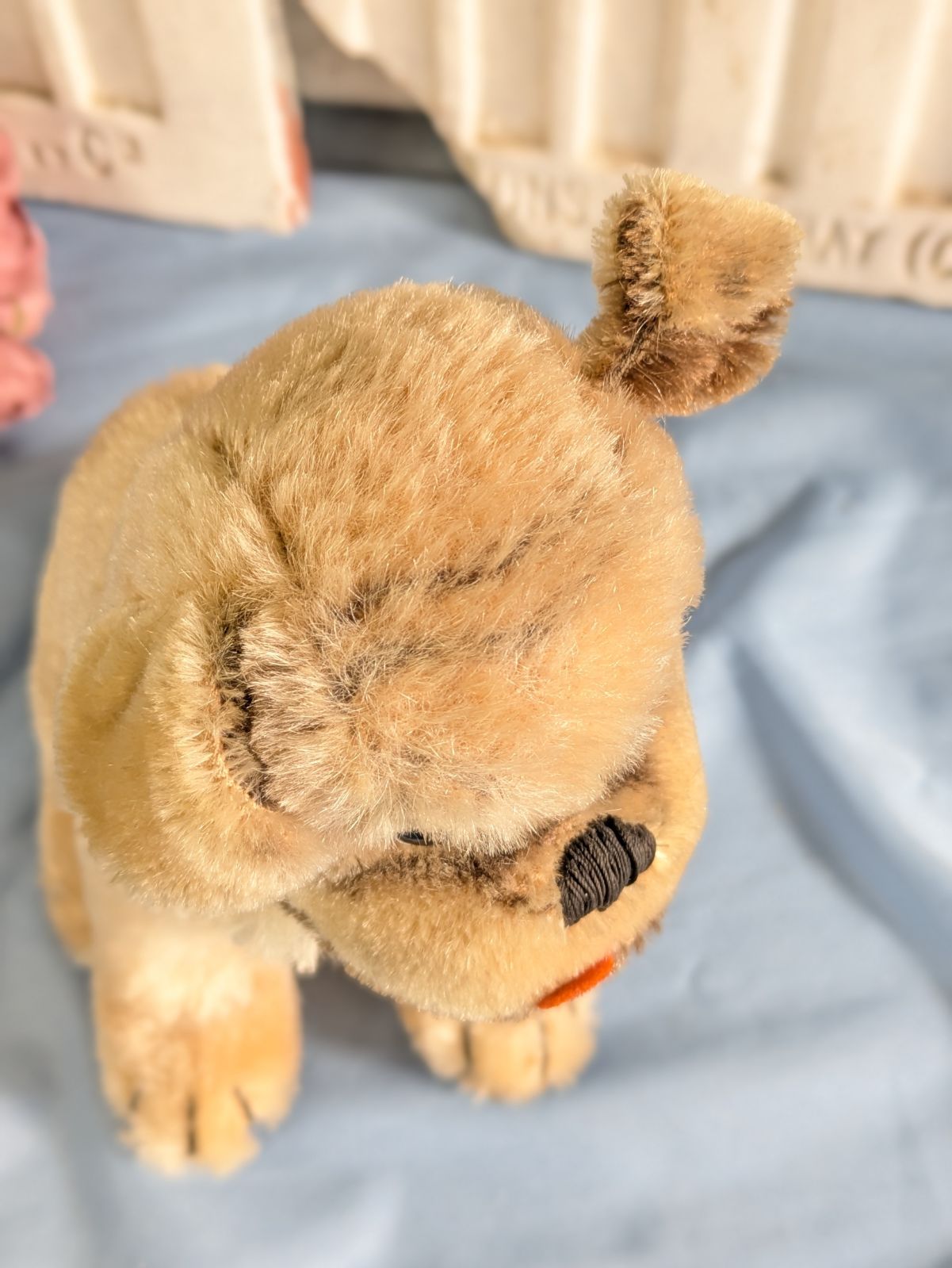 ドイツ シュタイフ社 ヴィンテージ モプシードッグ タグなし 高さ20cm