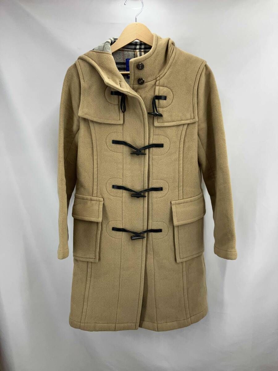 バーバリーブルーレーベル ダッフルコート 40サイズ BURBERRY BLUE LABELダッフルコート ロング ノバチェック BURBERRY