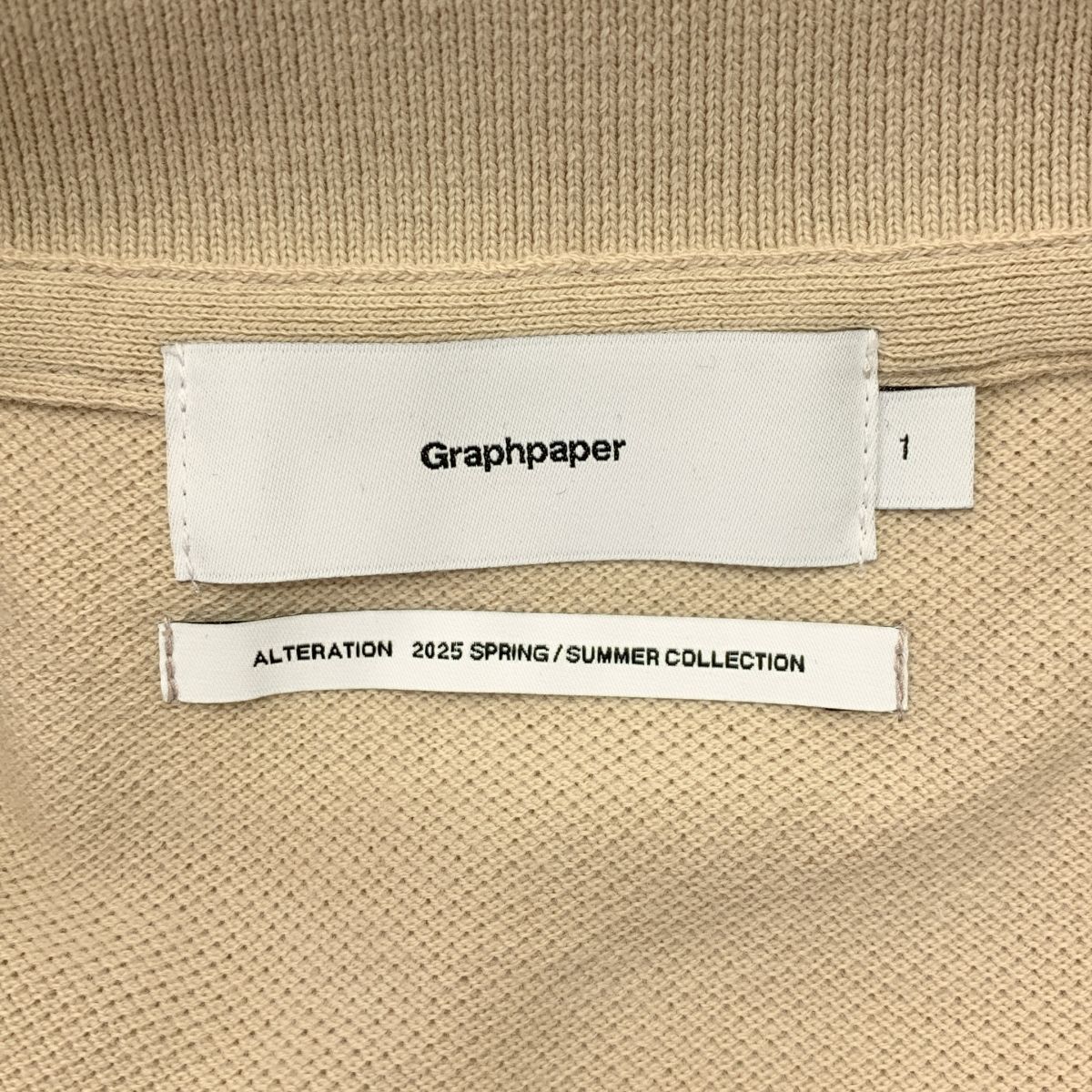 美品】 Graphpaper / グラフペーパー | 2025SS | Cotton Pique Jersey