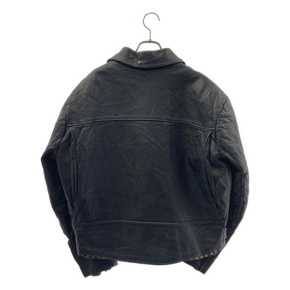 フランス製　ユーロヴィンテージ　レザー　トラッカージャケット　ブラック YR11 EURO VINTAGE / ユーロヴィンテージ | フランス軍 ライナー付き レザー