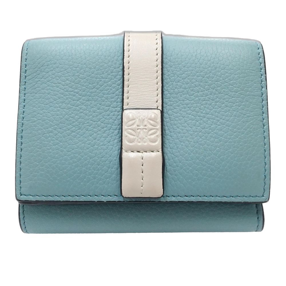 中古】LOEWE ロエベ 三つ折り財布 バーティカルウォレットスモール