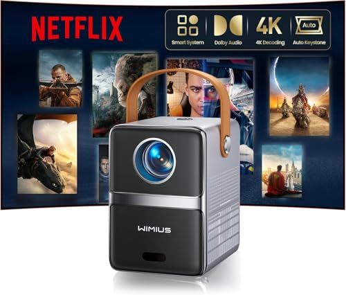 新品未使用 プロジェクター本体 Netflix対応 自動台形補正 電動フォーカス プロジェクター 小型 - [Netflix/Dolby対応/自動台形補正/電動