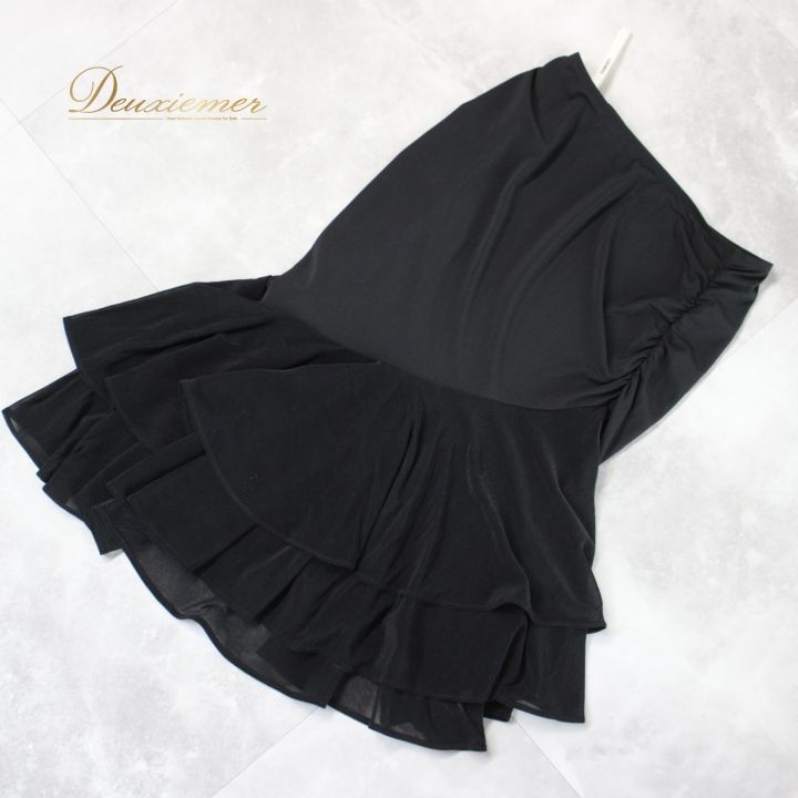 社交ダンス　チャコット　ラテンドレス　Mサイズ　ブラック 社交ダンス 衣装 スタンダード ラテン スカート レッスンウェア 練習着