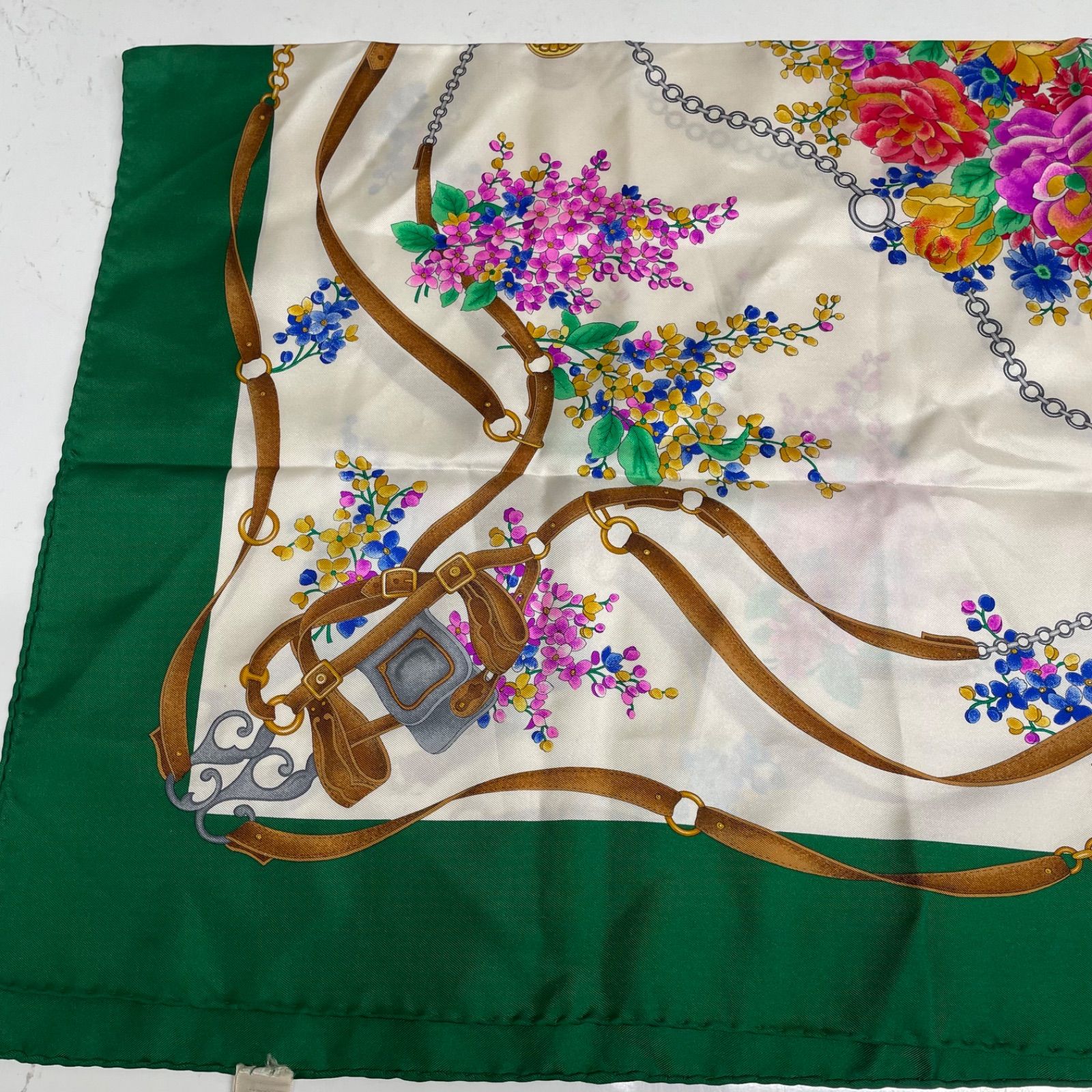 □グッチ GUCCI 花柄 シルク スカーフ 90cm A25-3448 - メルカリ