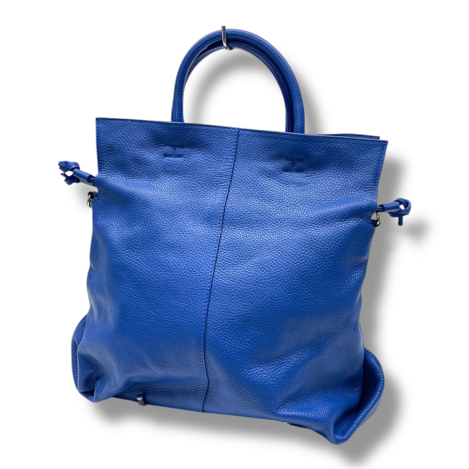 【美品】AULENTTI 巾着ビッグバッグ　レザー　トートバッグ　2way 黒 AULENTTI オーレンティ 巾着ビッグバッグ 2WAY トートバッグ