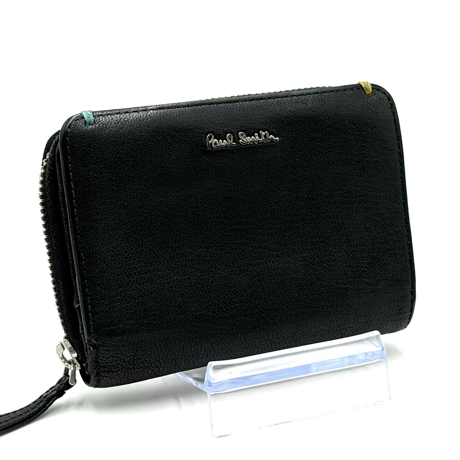 極美品ポールスミス 二つ折り財布 レザー コンパクト財布 小銭入れ