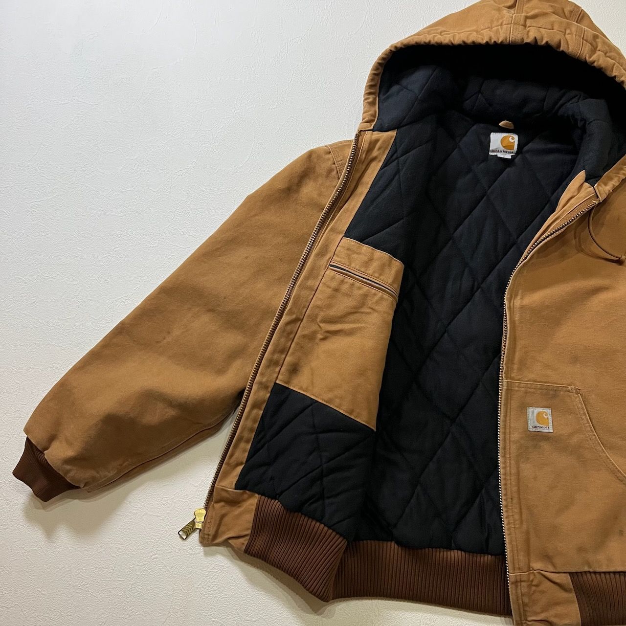 USA Carhartt ダック地 裏地キルティング アクティブジャケット 