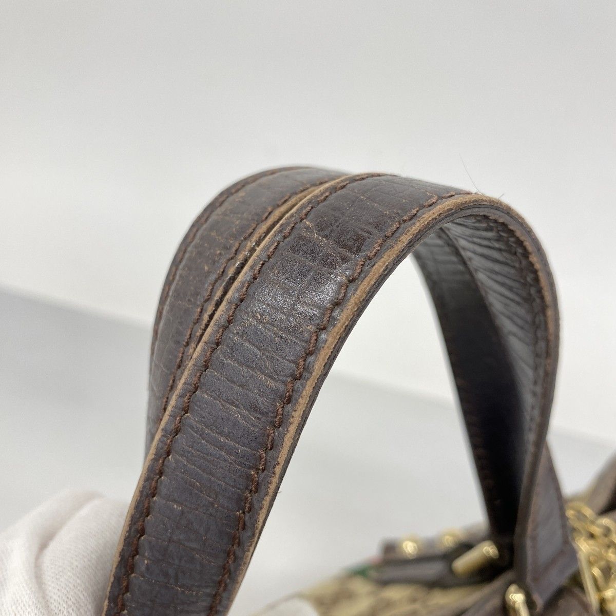 【5pb2759】グッチ ハンドバッグ GGキャンバス/シェリーライン 139261 キャンバス ブラウン ゴールド金具【中古】レディース ☆SALE【5pb2759】グッチ ハンドバッグ GGキャンバス/シェリーライン