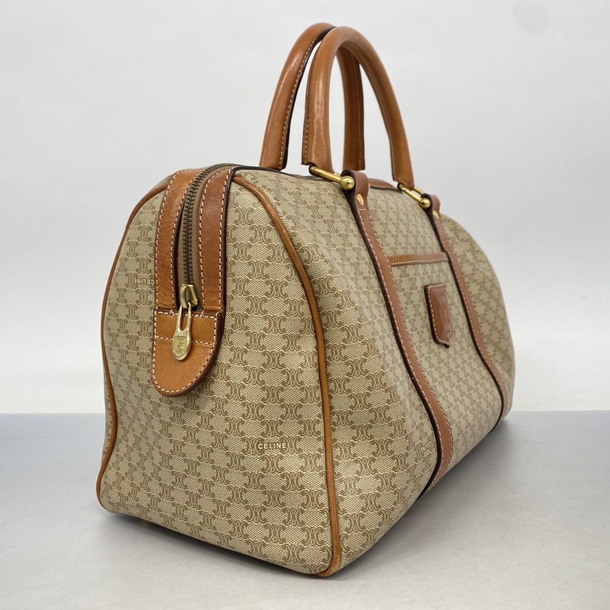 ☆SALE【5pb2390】セリーヌ ハンドバッグ マカダム PVC ブラウン