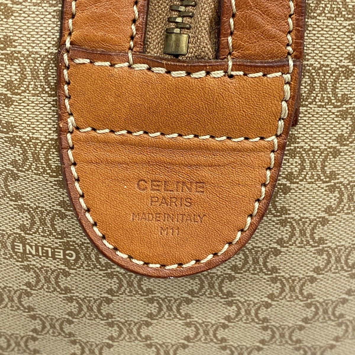 ☆SALE【5pb2390】セリーヌ ハンドバッグ マカダム PVC ブラウン