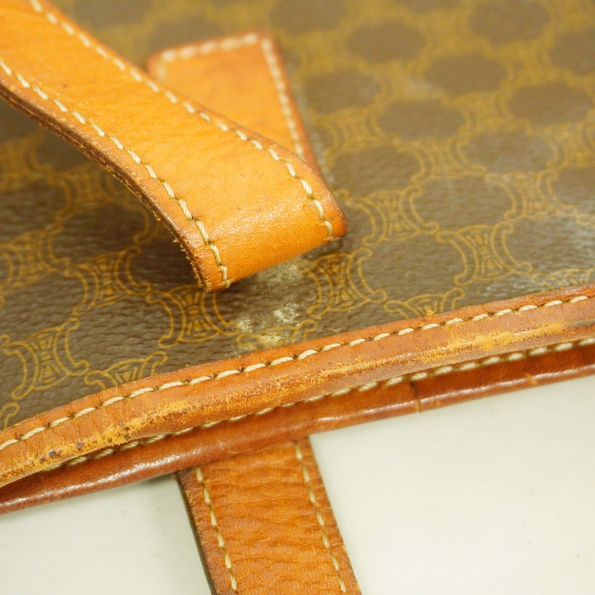 ☆SALE【5pb2499】セリーヌ トートバッグ マカダム PVC ブラウン