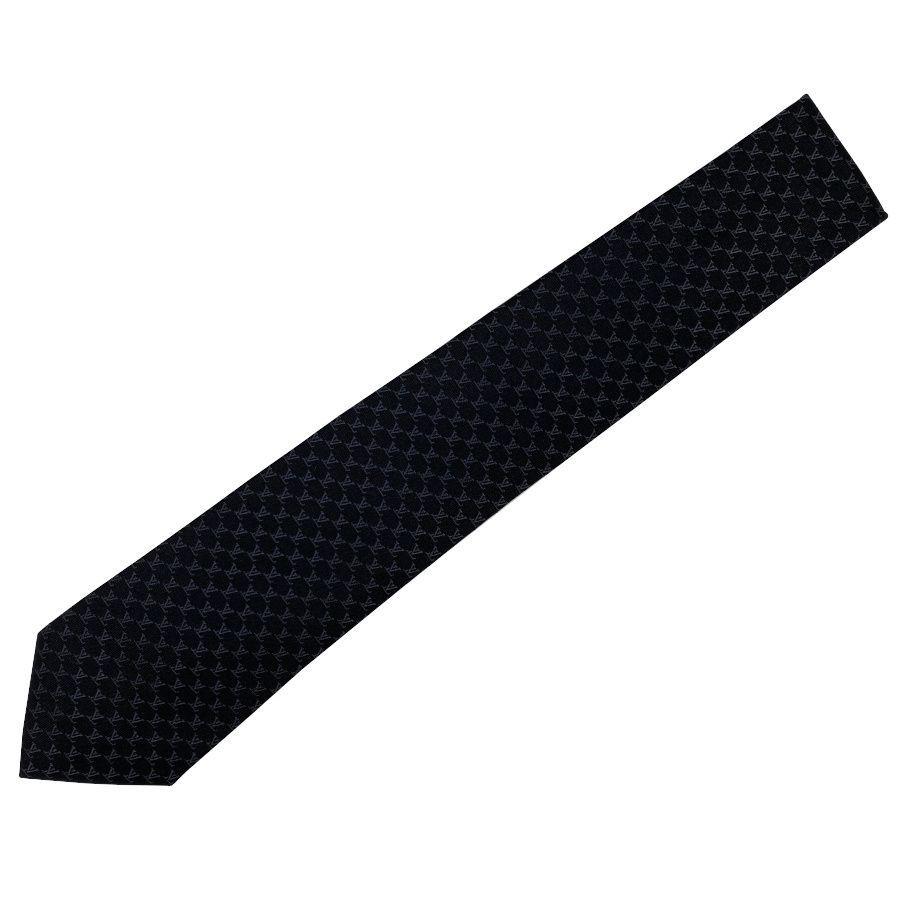 ルイヴィトン LV シルク100% ロゴ メイドインイタリア ネクタイ 新品】ルイヴィトン LOUIS VUITTON ネクタイ・LV フィッシュネット 8CM