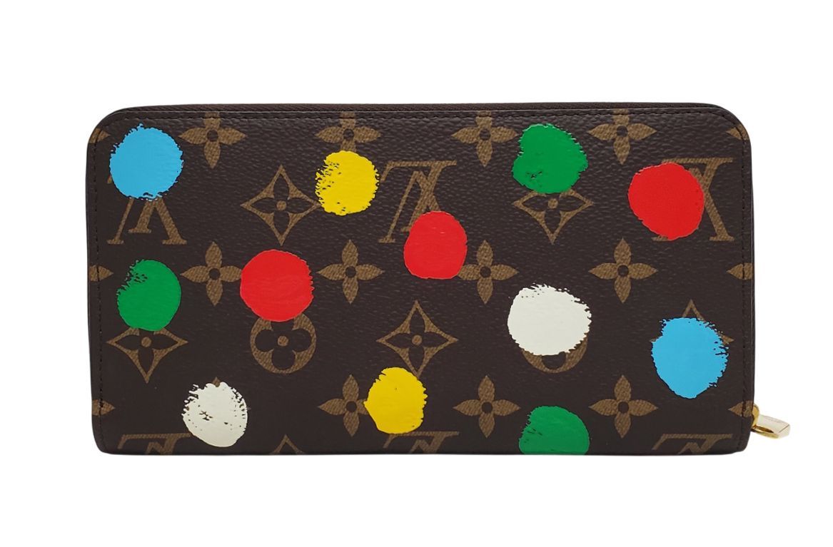 D3098◇ ほぼ未使用【ルイ ヴィトン】ジッピーウォレット LV × YK 草間 