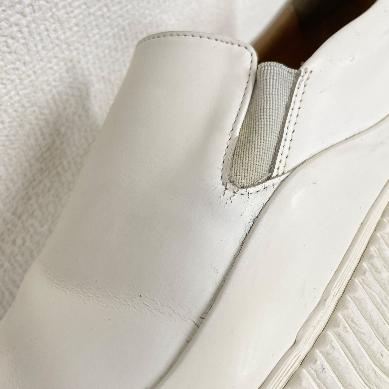JIL SANDER ジルサンダー スニーカー スリッポン 厚底 レザー ホワイト 