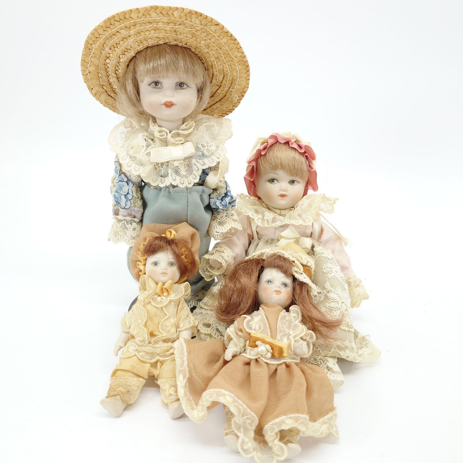 ビスクドール☆ソフトファイヤ☆材料パーツ☆4体 ビスクドール 4体 まとめ売り 年代 作者 メーカー 等 不明 現状品