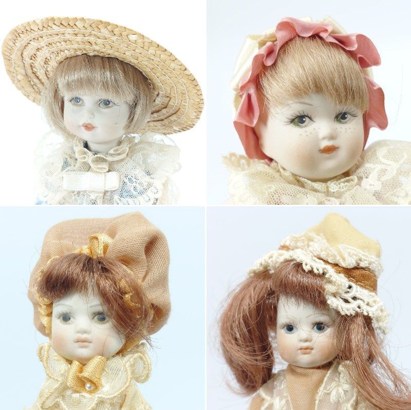 ビスクドール 4体 まとめ売り 年代 作者 メーカー 等 不明 現状品