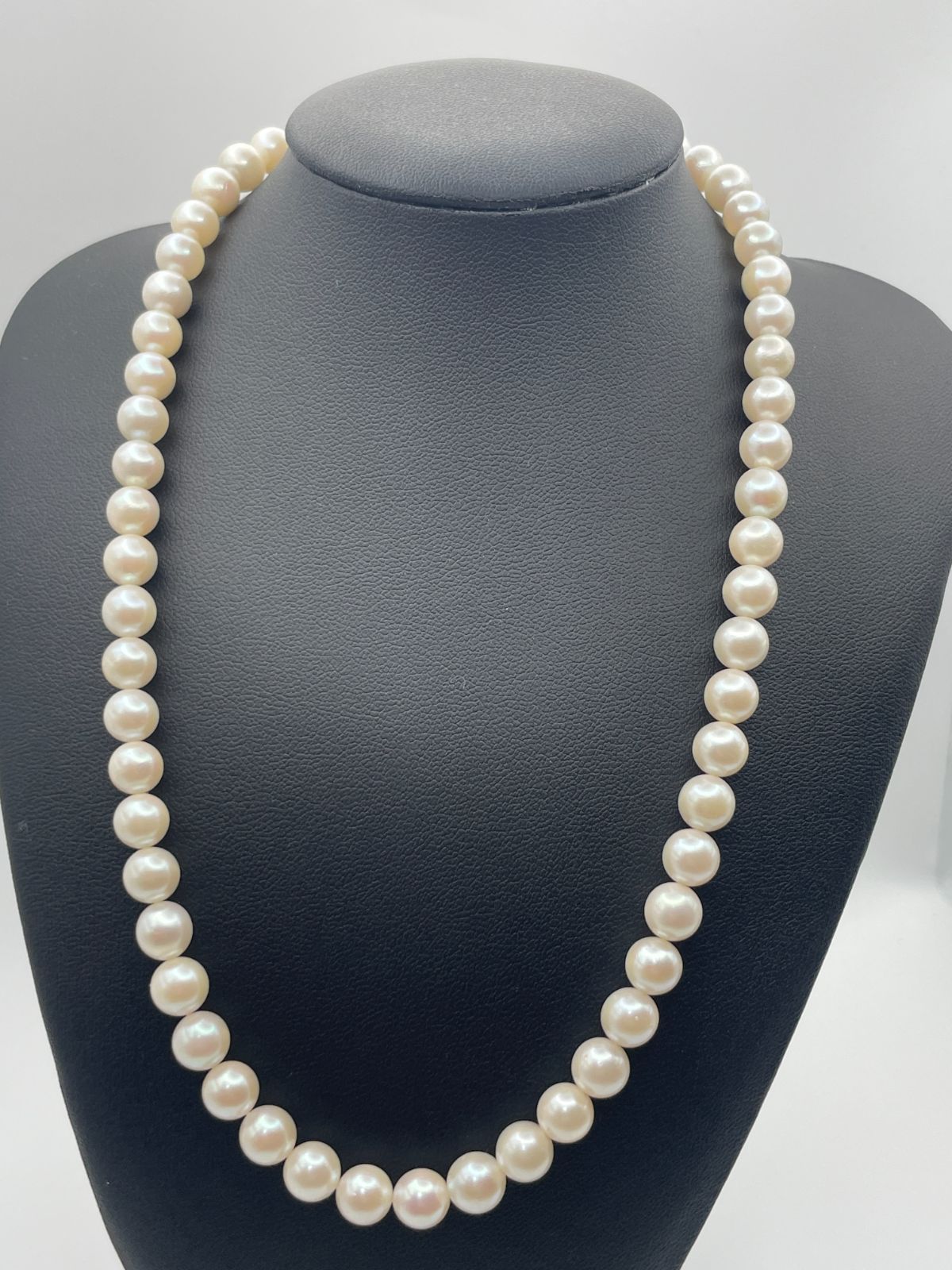 アコヤ本真珠 ネックレス 約7mm 1連 約43cm プリンセス長 高品質 テリ