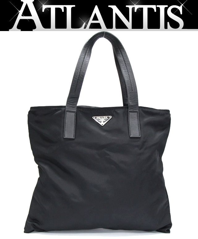 PRADA プラダ ハンドバック ナイロン 三角ロゴ ブラック 現行・A4対応】PRADA プラダ ハンドバッグ 三角ロゴ ナイロン ブラック