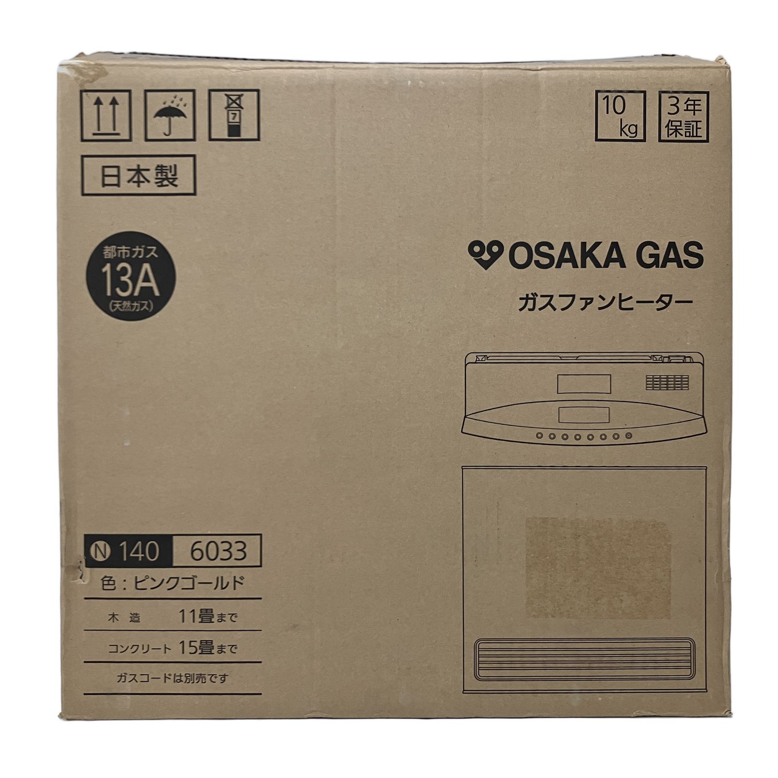 NORITZ GFH-4005D ガス ファンヒーター 都市ガス用 2019年製 家電