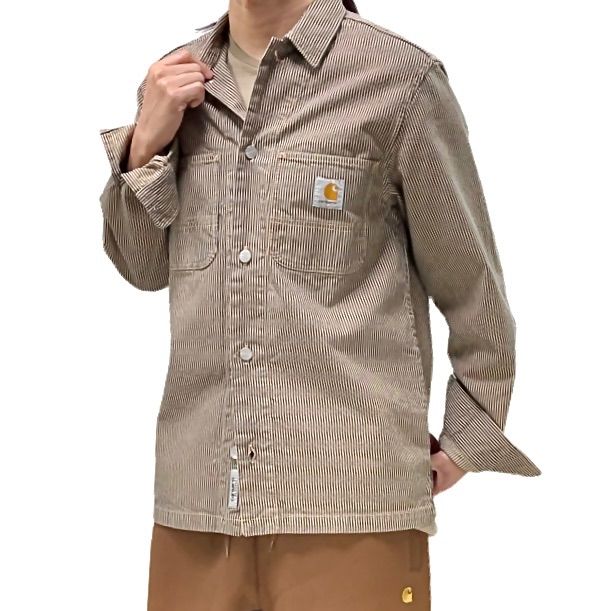 carhartt WIP カーハート LIS SINCLAIR SHIRT ブラウン ヒッコリー