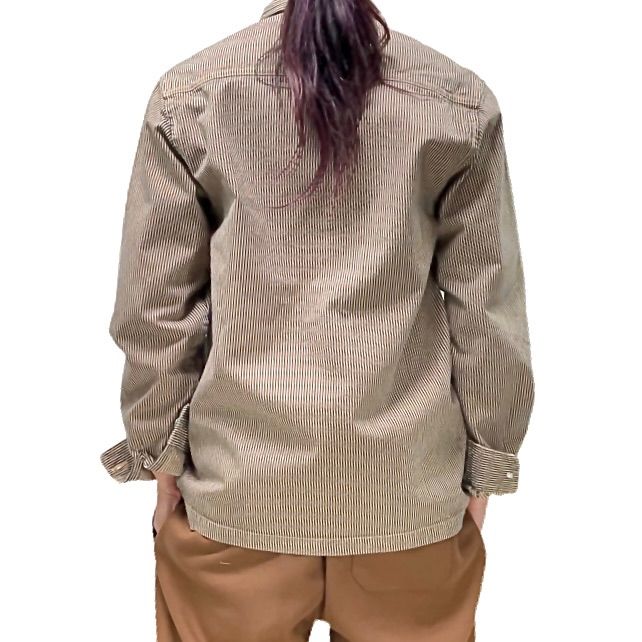 Carhartt WIP ヒッコリーストライプ　シャツ　トップス carhartt WIP カーハート LIS SINCLAIR SHIRT ブラウン ヒッコリー