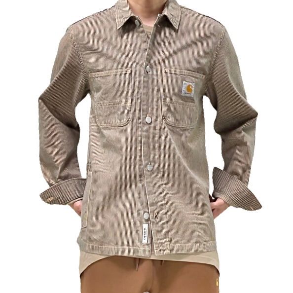 carhartt WIP カーハート LIS SINCLAIR SHIRT ブラウン ヒッコリー
