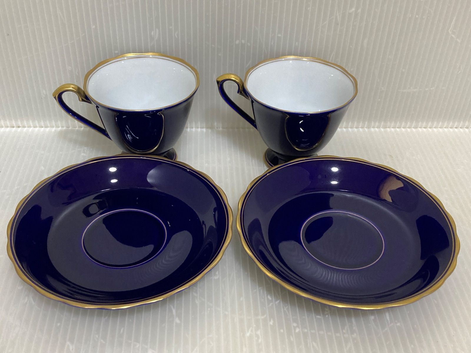 香蘭社 サムシングブルー ペア碗皿 カップ＆ソーサー 2客 - メルカリ