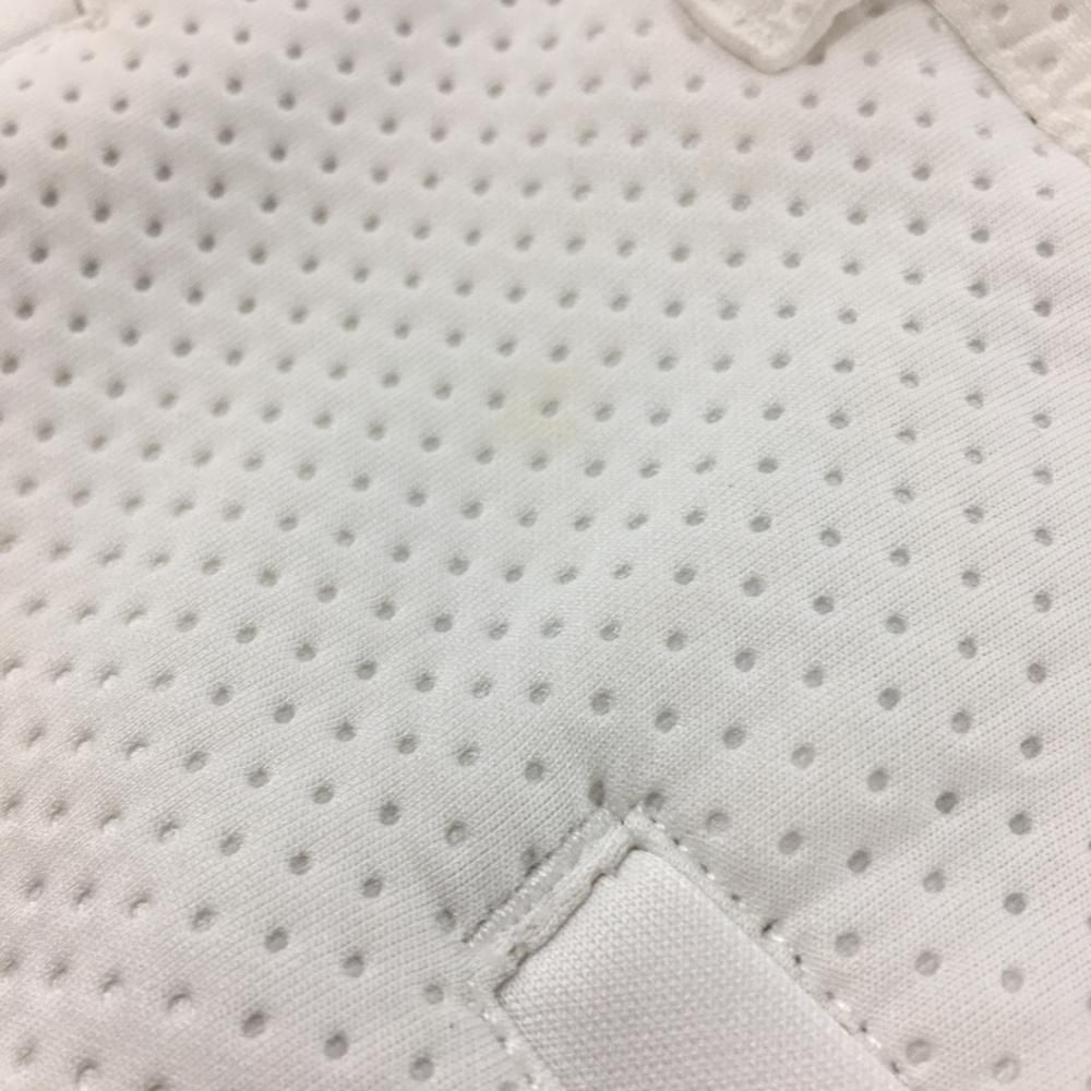 美品】ピン スカート 白 ドット凹凸生地 ロゴ黒 レディース M ゴルフ