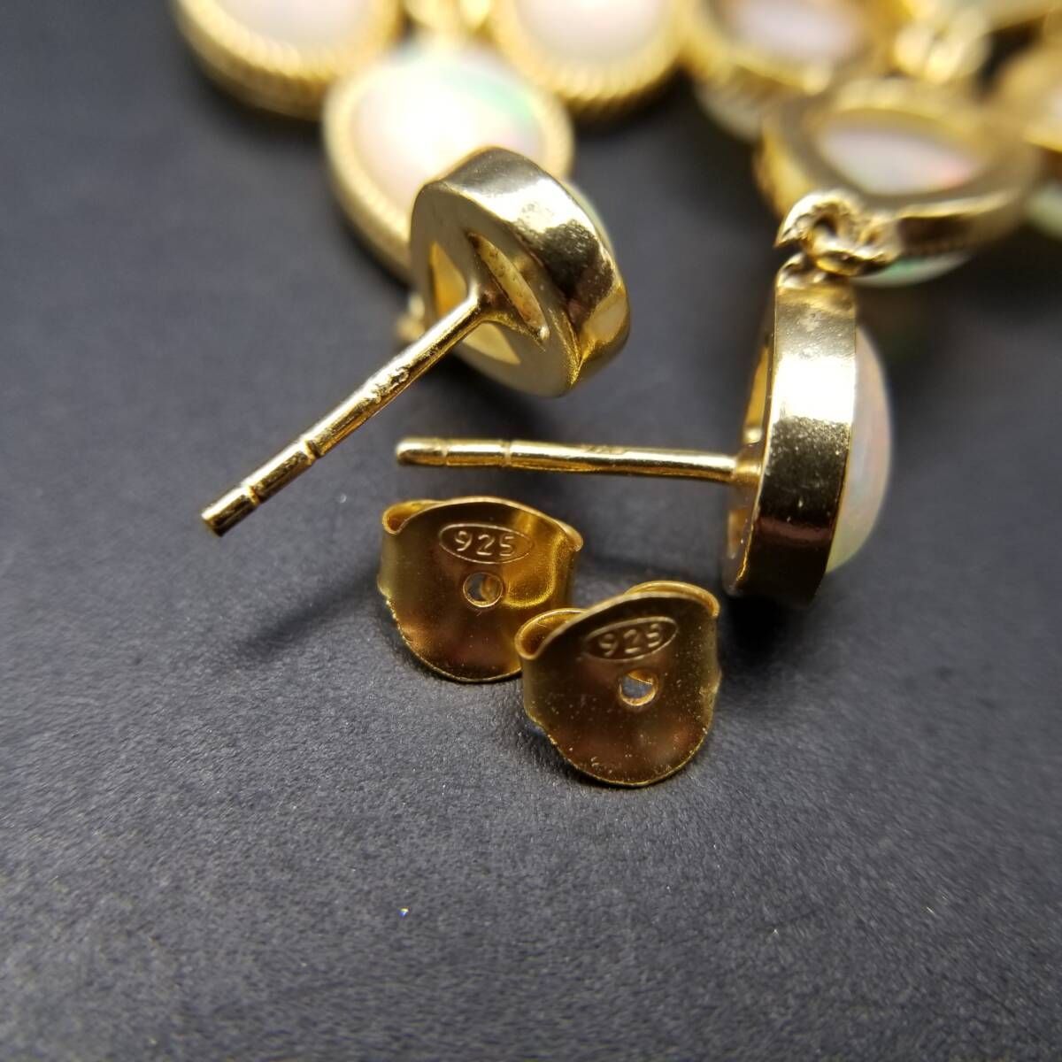 エチオピアンオパール ペアシェイプ 925 シルバー シャンデリア ピアス
