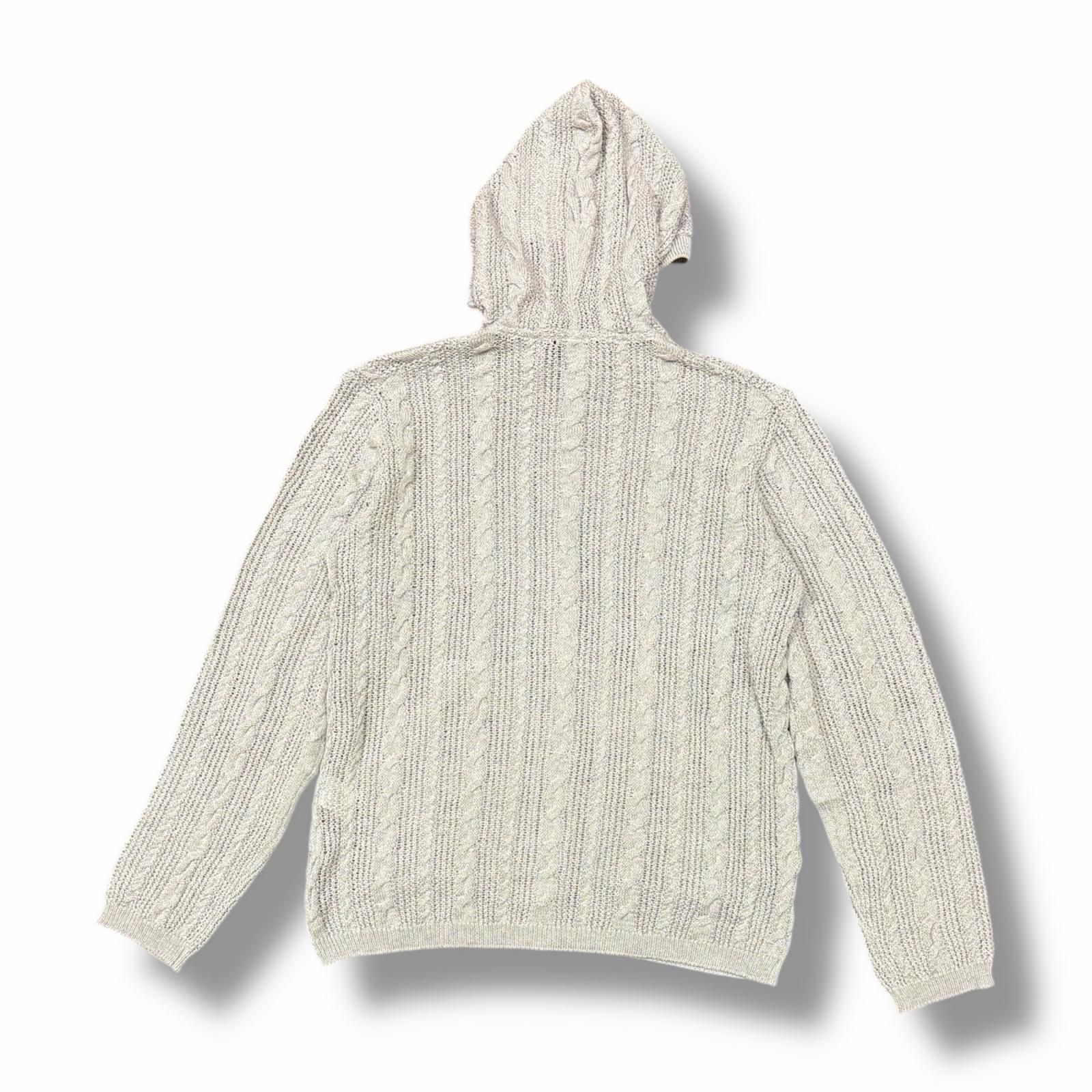 参考上代52,800円 未使用 NVRFRGT 25SS SEMI SHEER CABLE KNITTED