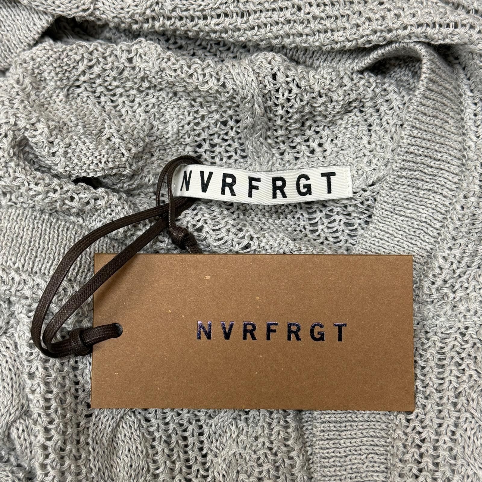 参考上代52,800円 未使用 NVRFRGT 25SS SEMI SHEER CABLE KNITTED